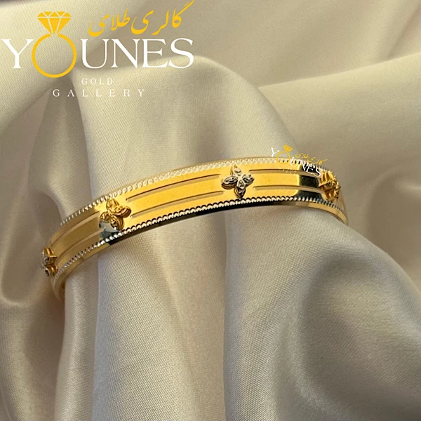 النگو طلای گل نگینی